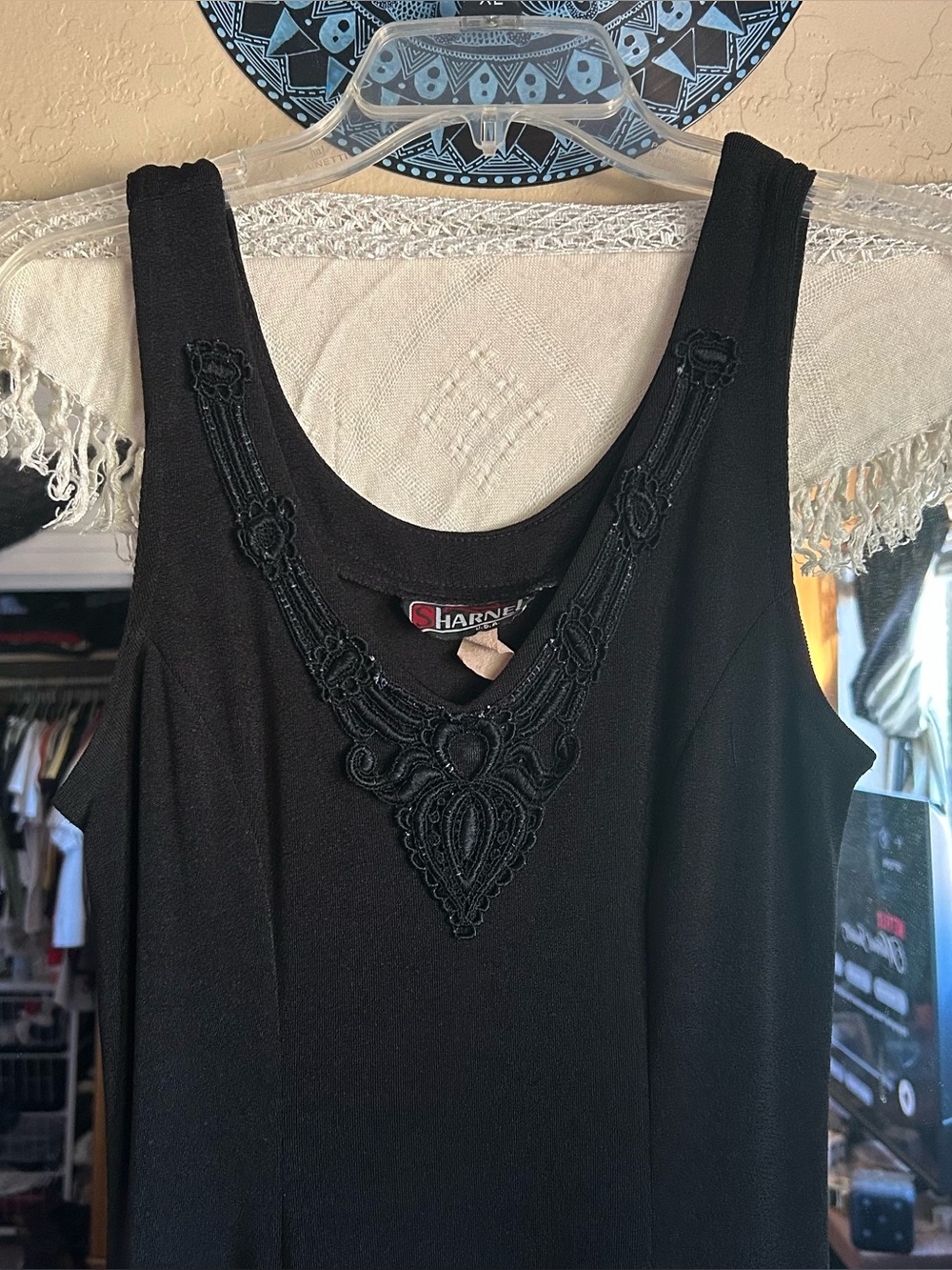 Vintage black beaded dress - Picture 2 of 3